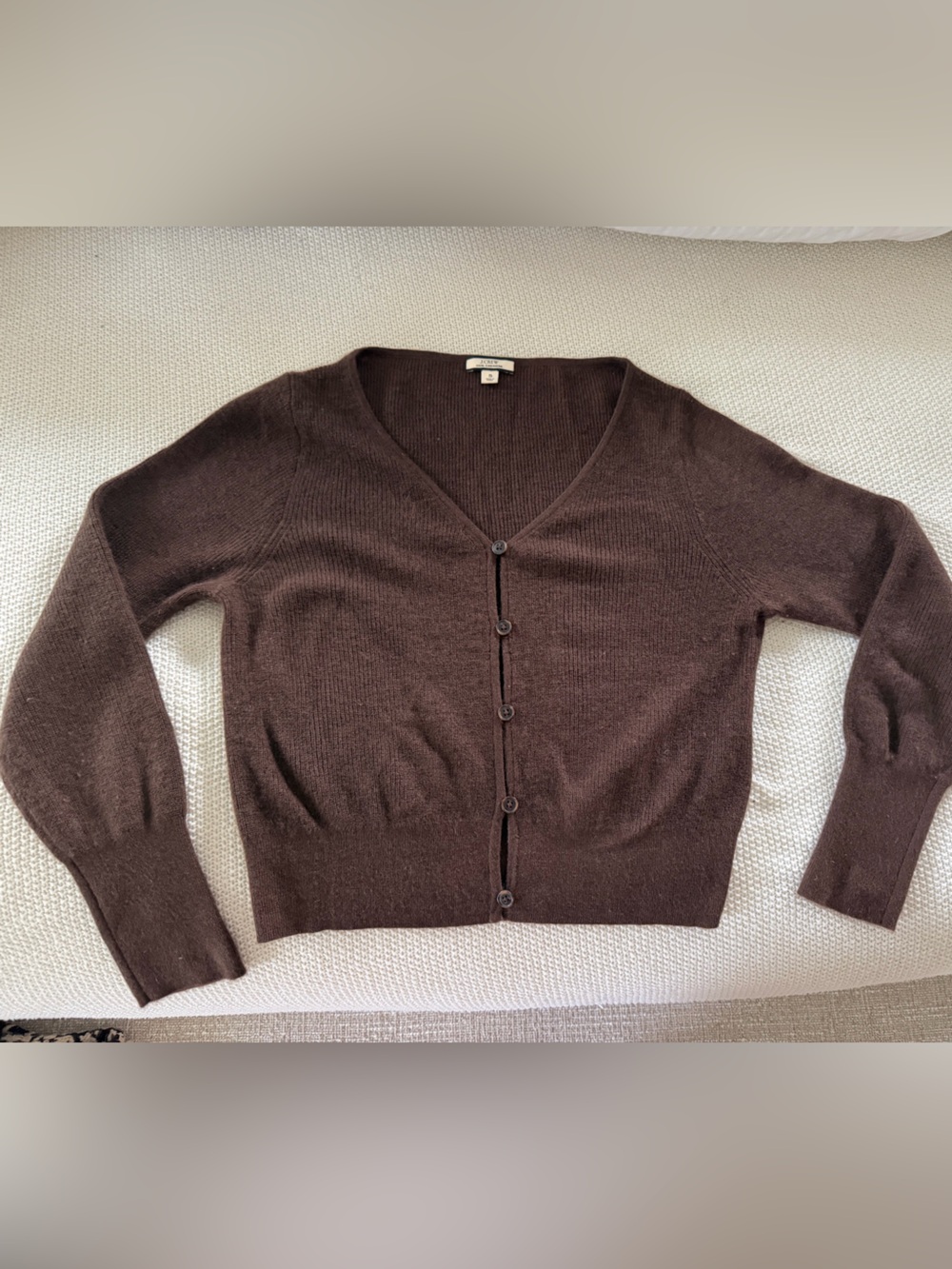 J.Crew 100% Cashmere Fitted Button-Front Cardigan
